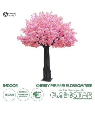GloboStar® Artificial Garden CHERRY PRUNUS BLOSSOM TREE 20164 Τεχνητό Διακοσμητικό Δέντρο Άνθος Κερασιάς Προύμνη Υ340cm